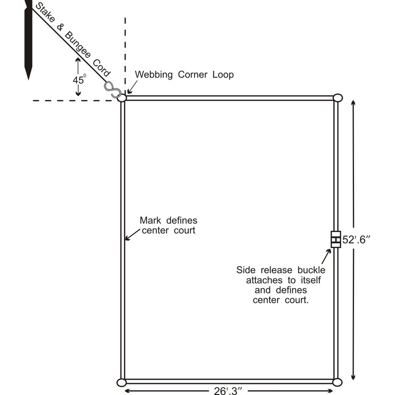 Home Court 1-inch Non-Adjustable 8-Meter Sand Setup Boundary - M8W25S