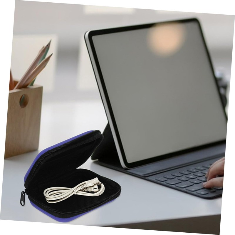 2 Pcs Portable Storage Box Small Headphone Bag Earphone Carrying