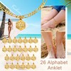 Gold Anklets for Women Adjustable Flat Ankle Chain Summer Beach