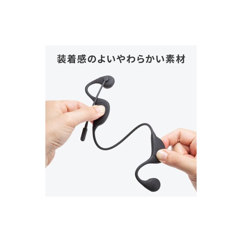 Sanwa Supply MM-BTSH65BK Bone Conduction Headset