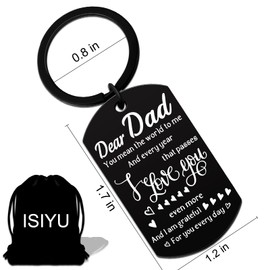 First Time Dad Gifts for Daddy Birthday Gift from Daughter Son Kids Best Older Dad Ever Awesome Sentimental Key Chain Father of The Bride Fathers Day Christams Stocking Stuffers for Him Men Adults