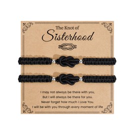 VU100 Sister Gifts from Sister Bracelet for 2 Matching Bracelets for Women Christmas Graduation Birthday Gifts for Bestie Best Friends