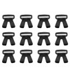 JCBIZ 12pcs Plastic Flat Hooks 15mm I.D. Backpack Multi-Purpose Accessory