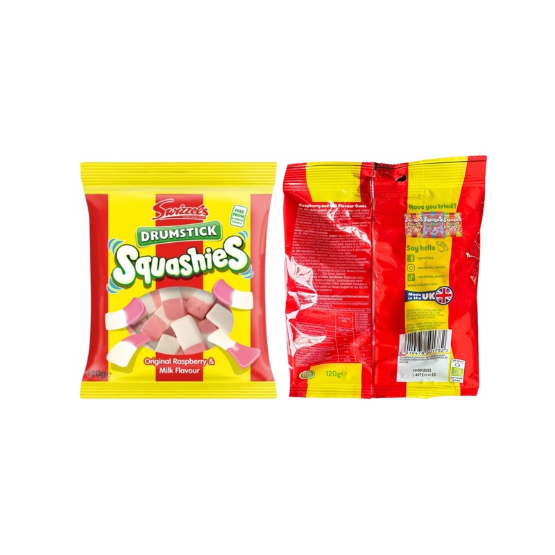 Squashies Drumsticks Sharing Bag Bundle - Original Raspberry & Mik