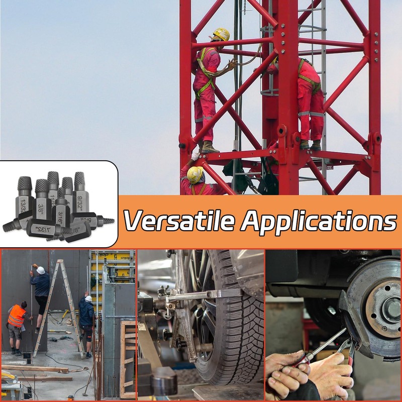 10 pcs Screw Extractor Set, BOSOIRSOU Broken Head Screw Hexagon