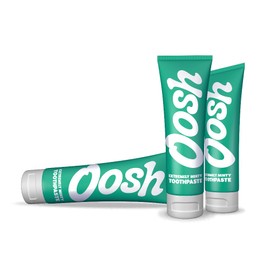 3 Pack - Oosh Extremely Minty Toothpaste Whitening UK Manufacture SLS Free - 75ml -