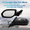 Driver Left Side Mirror Compatible With Volkswagen Atlas 2018 2019