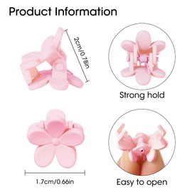 Mini Flower Hair Clips 100Pcs, Small Hair Clips Mini Claw Clips Cute Jaw Clips Hair Pins Hair Barrettes Hair Accessories for Women Girls Kids Teens