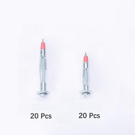 HOME MASTER HARDWARE 40pcs Zinc Plated Steel Hollow Wall Drive Anchor Screws Assortment Kit for Drywall,Molly Bolt Drive Fasteners Kits for Drywalls (1/8inch x 59 mm & 1/8inch x 46 mm)