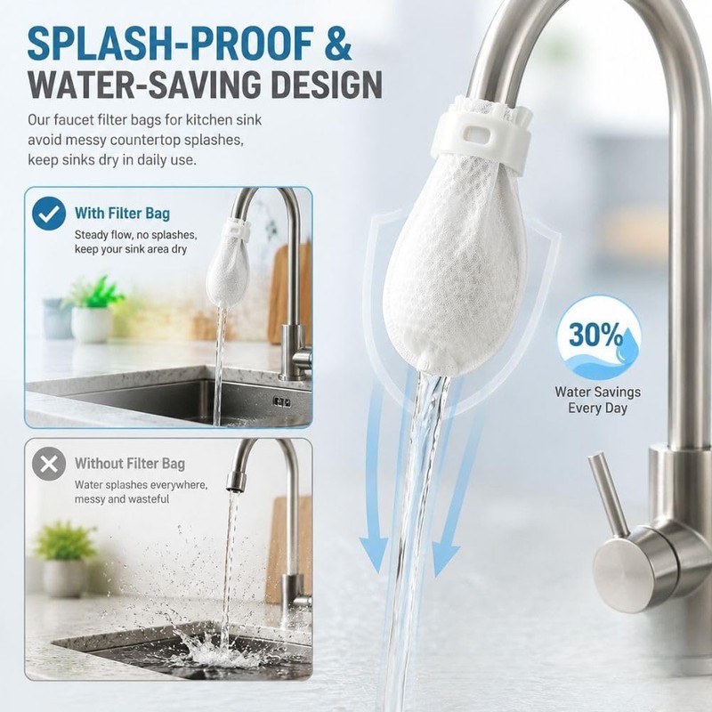 Faucet Filter Cotton Bag, High Density Universal Faucet Filter Bag,