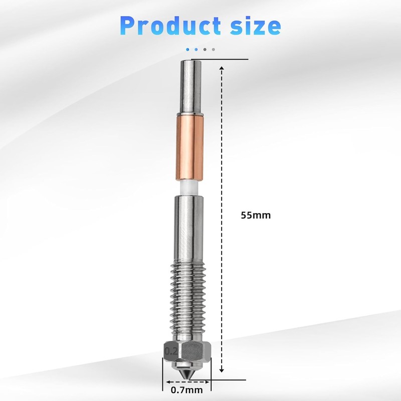 2pcs 0.8mm Bimetallic Nozzle for qidi Plus 4 Quick Release
