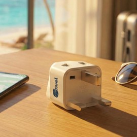 Tmvel Universal International Power Adapter-2 in 1 UK Travel Plug Converter for Type G - Ideal for United Kingdom, Ireland, Great Britain, Scotland, England - London, Dublin - Worldwide Compatibility