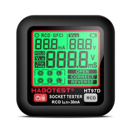 Irfora HT97D Digital Socket Tester Voltage Test EU Socket Detector Intelligent Leakage Test Multifunctional Phase Tester