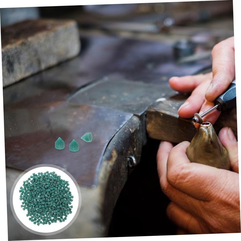 Mobestech Jewelry Polishing Buffing Abrasive Material 500g Conical Tumbling Media