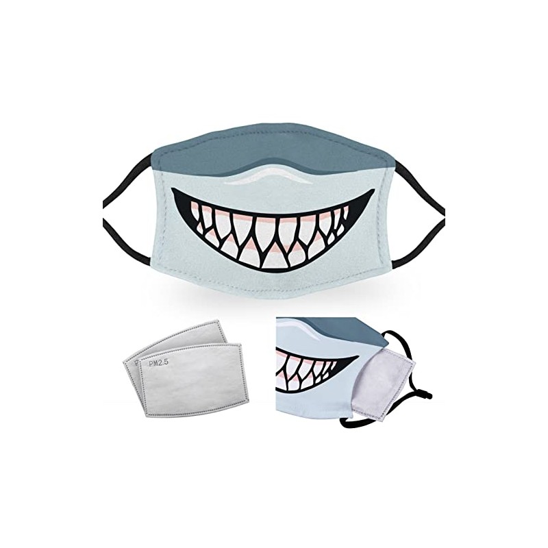 Shark Mouth - Reusable Adult Face Masks - 2 Filters