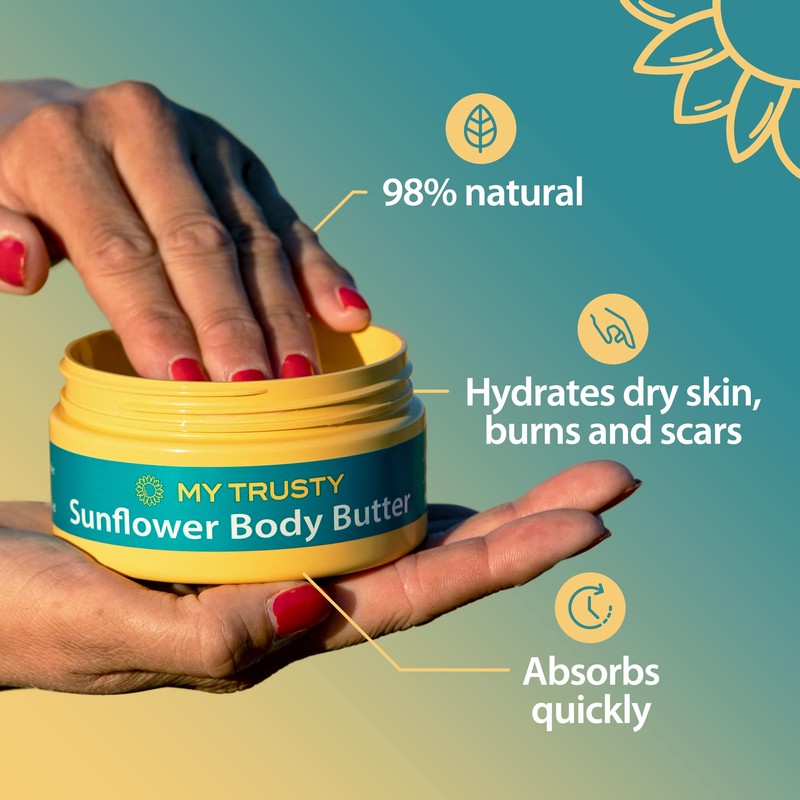 My Trusty Sunflower Body Butter, Suitable for Eczema Prone Skin,