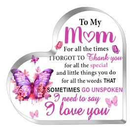 YINSSA Christmas Gifts for Mom from Daughter Son Moms Birthday Gift Ideas for Mom Christmas Stocking Stuffers Mothers Day Birthday Christmas Gifts for Mom Best Mom Gifts Acrylic Block, Mom Gifts,