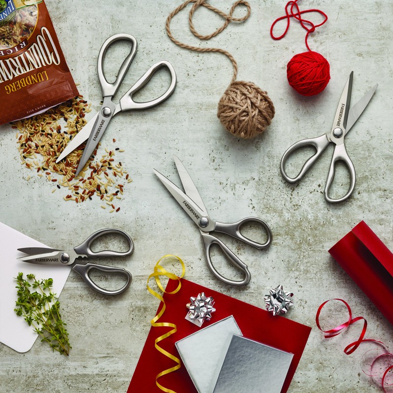 Farberware 5210607 Stamped Stainless Steel Kitchen Shear, 8.2 x 3.5