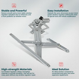 FINDAUTO 748-938 Front Left or Rear Left Power Window Regulator With Motor Assembly Compatible For 2005-2010 for Scion tC,2008-2014 for Scion xD,2004-2009 for Toyota Prius,2007-2012 for Toyota Yaris