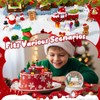 Bbiamsleep 100 Pcs Mini Christmas Figurines Miniature Christmas Figurines