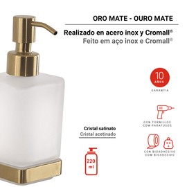 Gedy Tonga Soap Dispenser Matte Gold