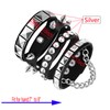 Tosmifairy 3 Pieces Punk Rock Leather Bracelets for Women Pop
