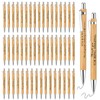 50 Pcs Inspirational Bamboo Pen Thank You Wood Bamboo Pen