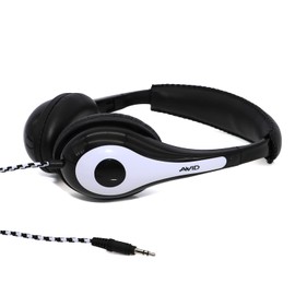 Avid AE-35 Personal Lightweight Stereo Classroom Headphones - White/Black