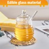 SlZKADY Honey Jar with Dipper and Lid,Glass Honey Pot Container