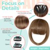 Cephermer Clip in Bangs, Synthetic French Bangs Hair Clip, Fake