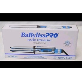 BaBylissPRO Nano Titanium Prima2000 Ionic Styling Iron, 3/4" Stainless Steel