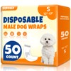 BURVAGY 50 Count Disposable Male Dog Wraps, Male Dog Diapers,
