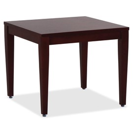 Lorell Accession Corner Table, Birch,Mahogany