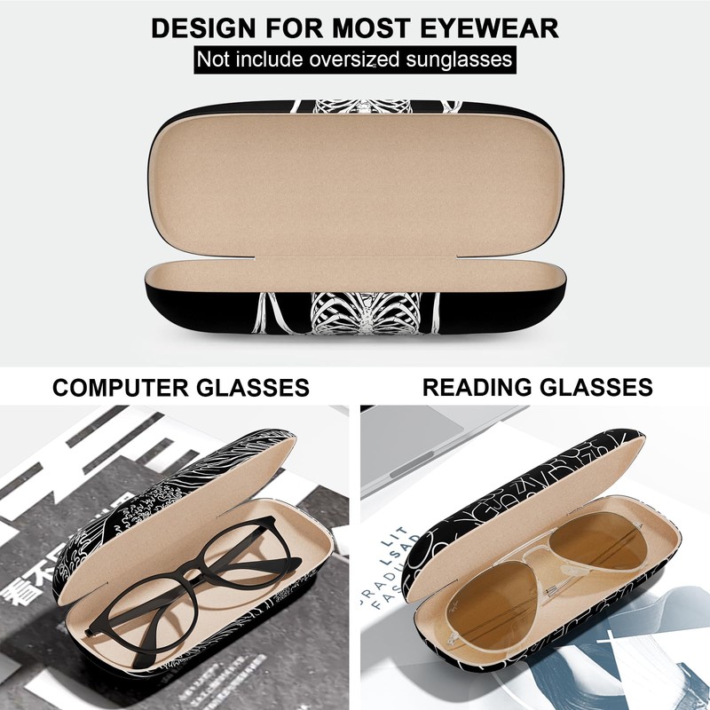NPOOYI 3 Pack Eyeglasses Case, Hard Shell Protective Case for