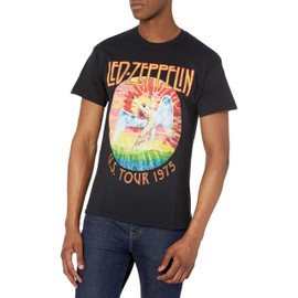 Led Zeppelin mens Led Zeppelin Us Tour 1975 T-shirt T Shirt, Black, XX-Large US
