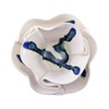 Aurora Collection Salad and Soup Bowl Set in Blue/White, Handmade