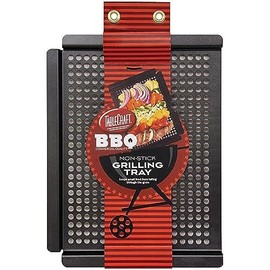TableCraft BBQ Nonstick 16-Inch Grilling Tray, Small, Black