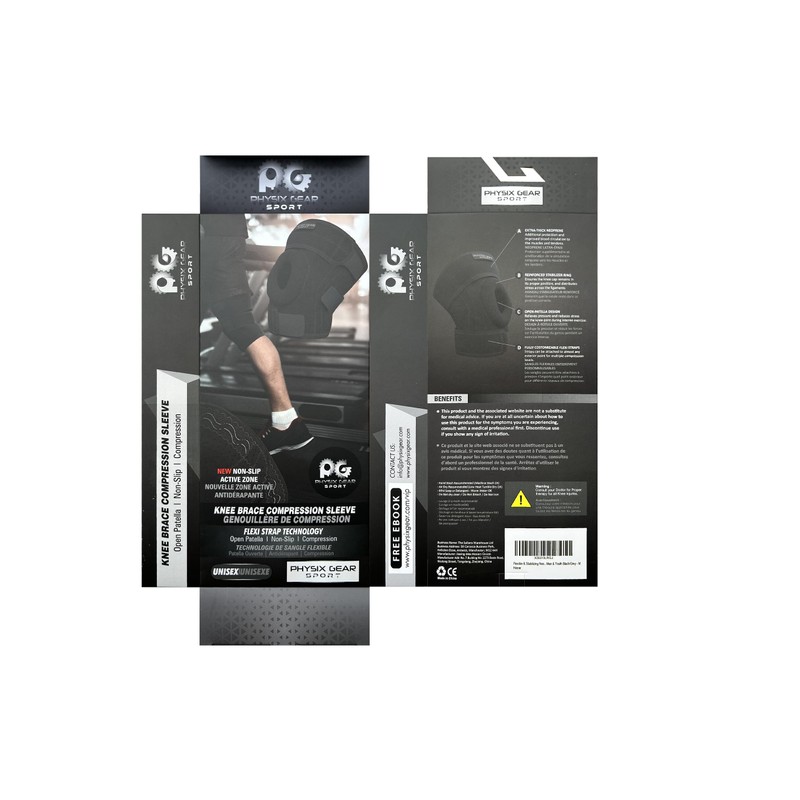 Physix Gear Knee Wraps for Men & Women, Comfortable Knee