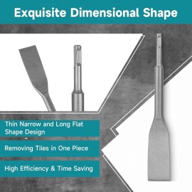 Unbranded Tile Chisel with SDS Plus Shank - 1.57 in. x 10.6 in.Tile Chisel Hammer Alloy St