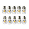 ShuoHui Pack of 5 E10 Socket LED Lamp 1W 3V
