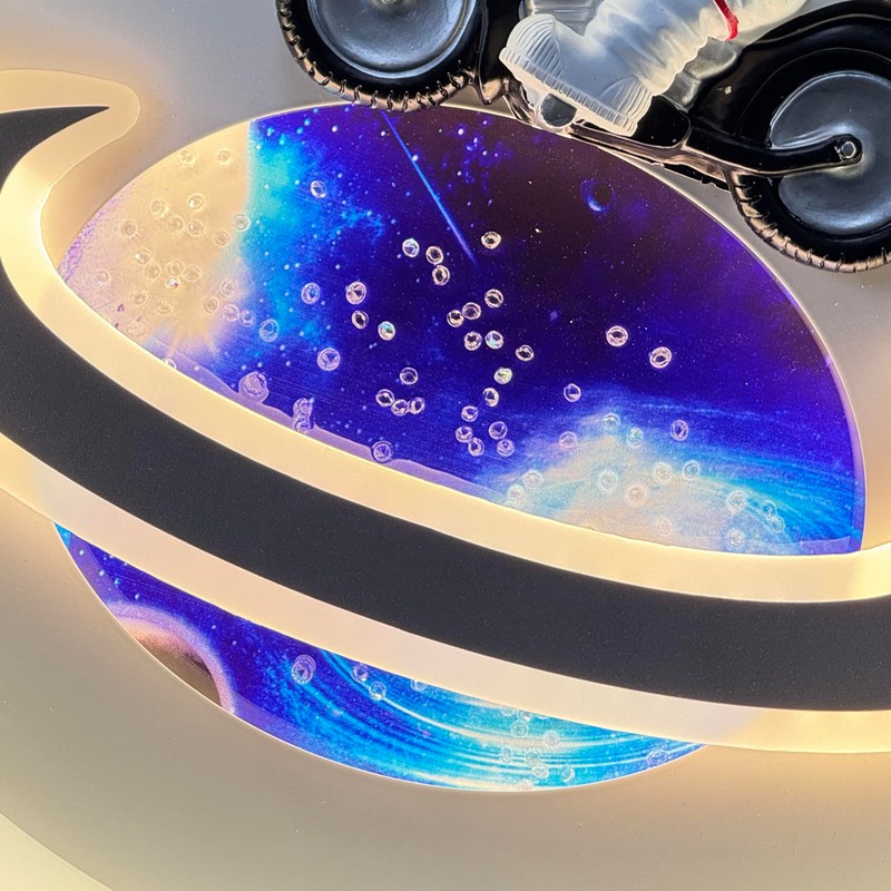 Skyblaze Astronaut Light Fixture, Round Ceiling Fixture for Kids Room,