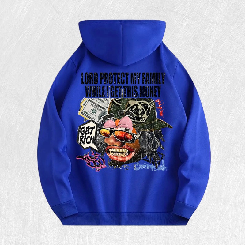 Get Rich Graphic Hoodie 100% Cotton US Warehouse 6 ColorsColor: