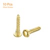 sourcing map Wood Screws M6 x 30mm Slotted Round Head