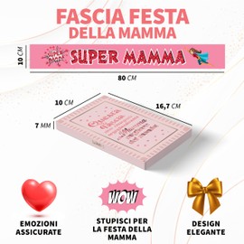 Original Mother's Day Gift Idea - Super Mother Headband with Elegant Box - Original Gift Ideas for Birthday Woman - Funny Gifts for Mum - The Best Mother in the World