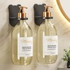 SelM Black Wall-Mounted Shampoo & Body Wash Dispenser Holder Holder 3ea