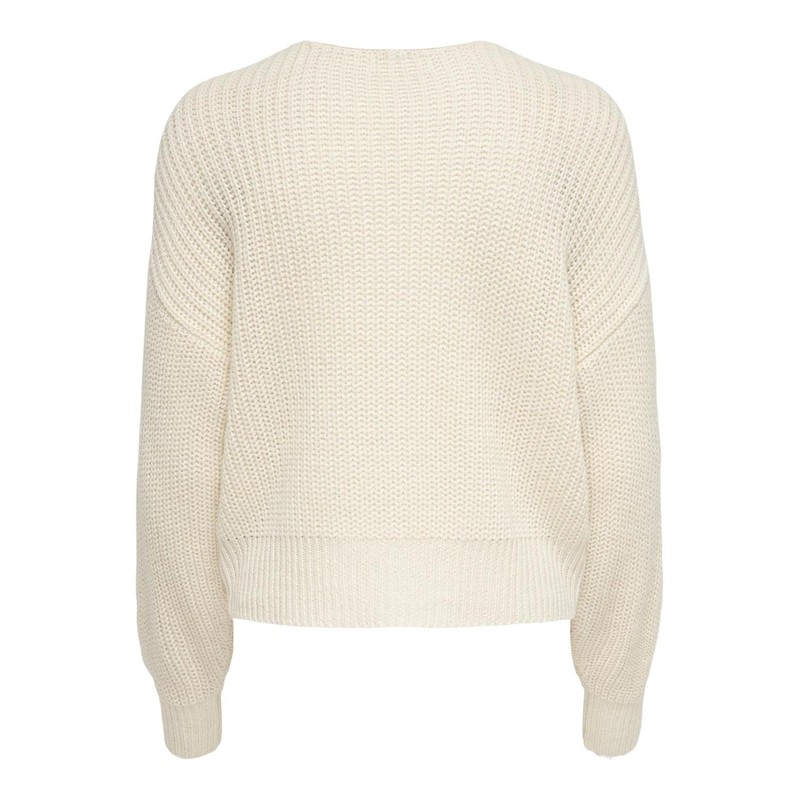 JDY JDYJUSTY Women's Cropped Oversized Knitted Cardigan Ribbed Fabric Jacket