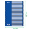 Leitz A4 1-31 Index, Heavy Duty Plastic and Cardboard, Blue/White