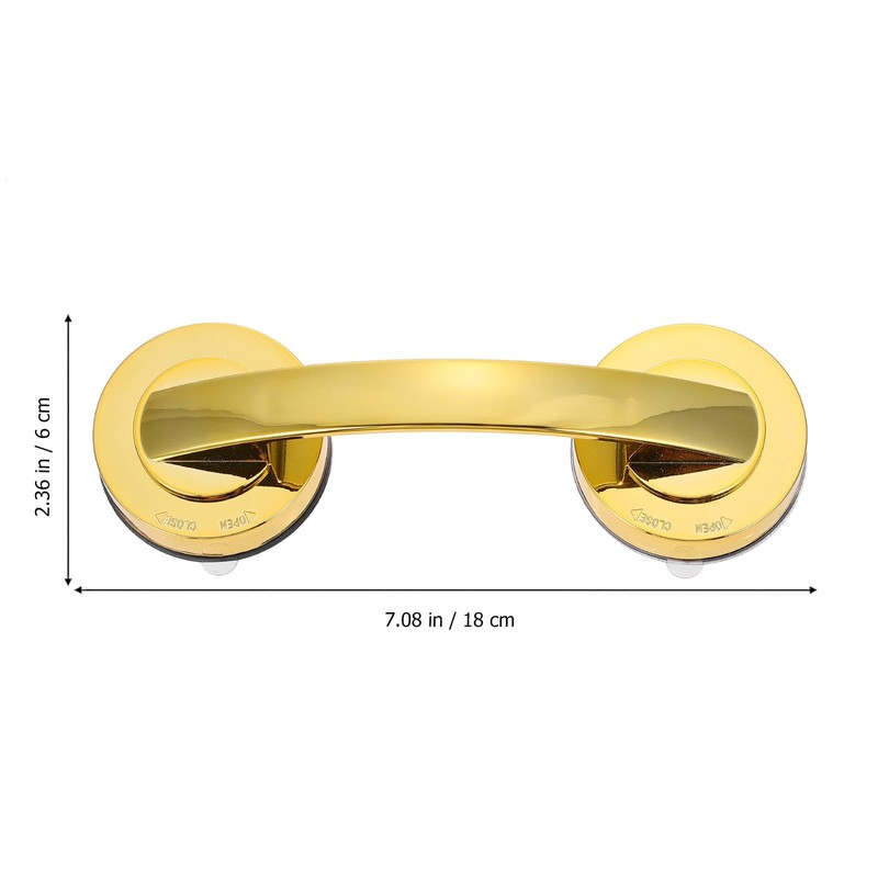 Gold Suction Grab Bar, Removable Bathroom Safety Handle