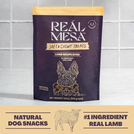 Real Mesa Soft & Chewy Lamb Recipe Dog Treats - for Small, Medium and Large Dog Sizes, Training Snacks Chewy Style (4oz)