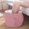 Foldable Foot Tub Polyester Double Layer Collapsible Camping Bucket with